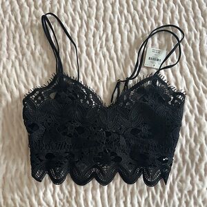 Anthropologie Black Lace Bralette